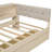 Wood Twin Size Platform Bed With Storage Shelves, Drawers, Charging Station And Upholstered Headboard, Cream-1747463645-1747463644