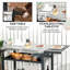 Chariot de barbecue extérieur avec tablette pliable, 46 po x 21,75 po, acier inoxydable, table de préparation, chariot de dessert mobile noir, côté