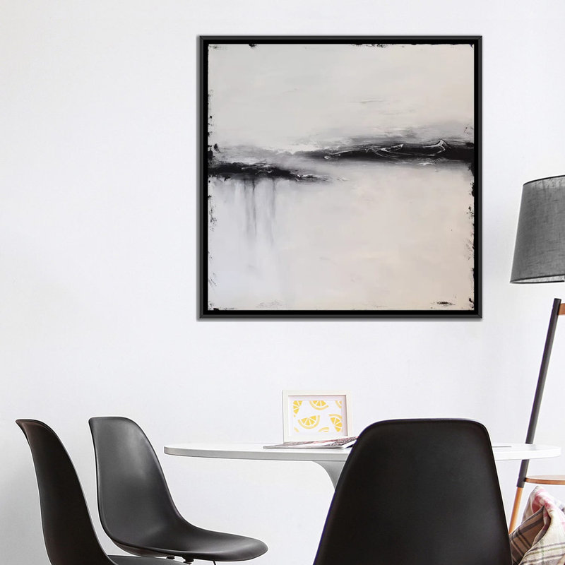 «The Lonely Coast», reproduction sur toile, H 18 po x l 18 po x P 1,5 po, Toile avec cadre noir, Pas de tapis