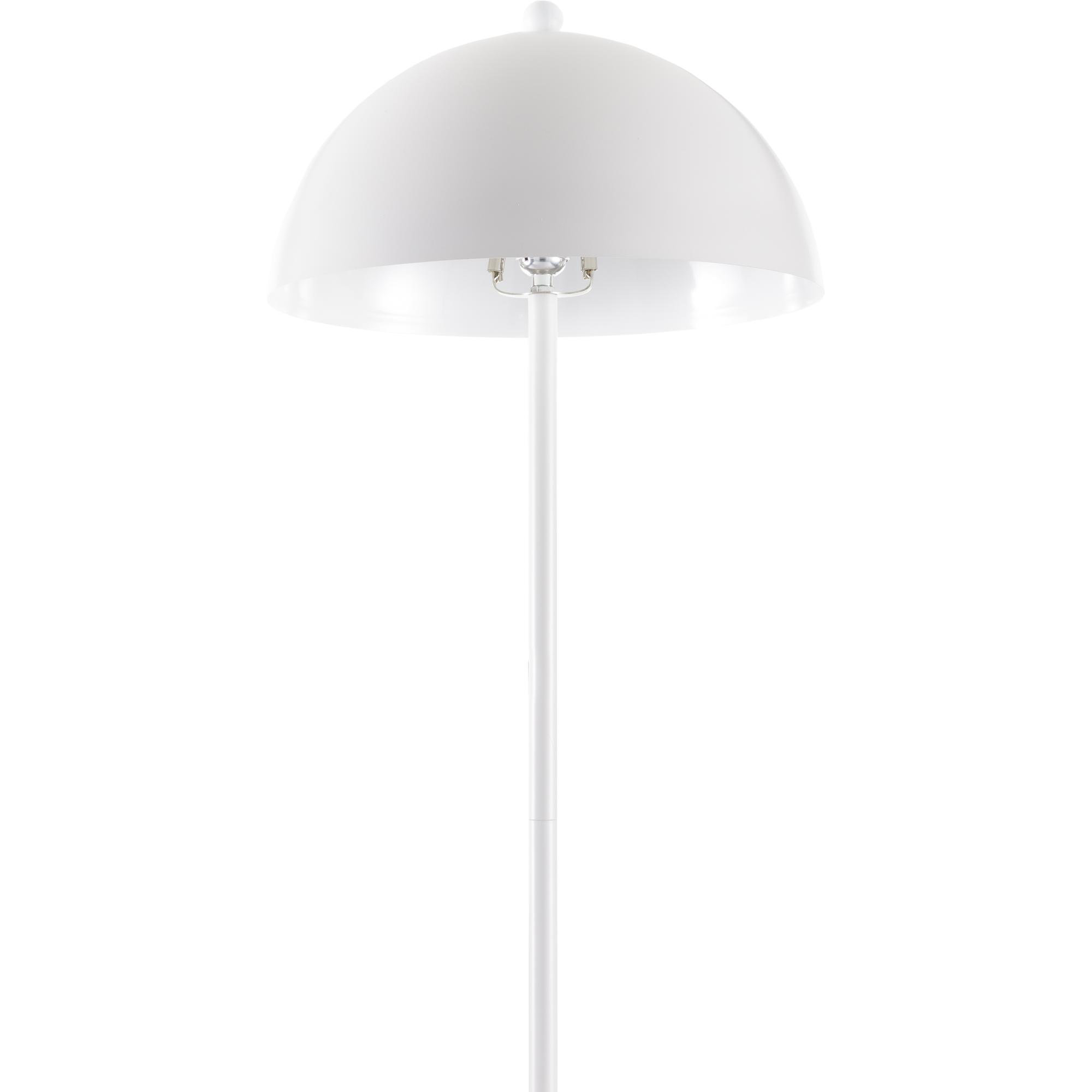Jemma 59'' Iron Floor Lamp, White, White