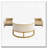 Oval Coffee Table with Drawers,Curved Profile Design