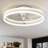Heui Indoor Bedroom Flush Mount ceiling fan with light, LED Smart Bladeless Ceiling Fan with Remote Control and Light Kit Included-93722320-93722321-109247533