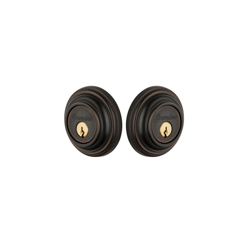 Verrou double cylindrique Georgetown, Bronze intemporel