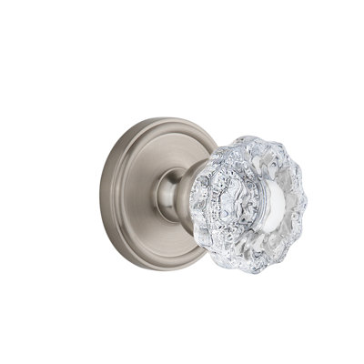 Grandeur Georgetown Rosette Single Dummy with Versailles Crystal Door Knob