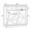 Armoire à poubelles et recyclage à double ouverture basculante de 100 cm avec 2 tiroirs, 2 bacs de 38 litres, rangement pour cuisine et buanderie de style campagnard (bacs non inclus)