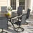 6-Person Patio Swivel Dining Set with 50" Dining Table and PVC-coated polyester Swivel Dining Chairs-508240749