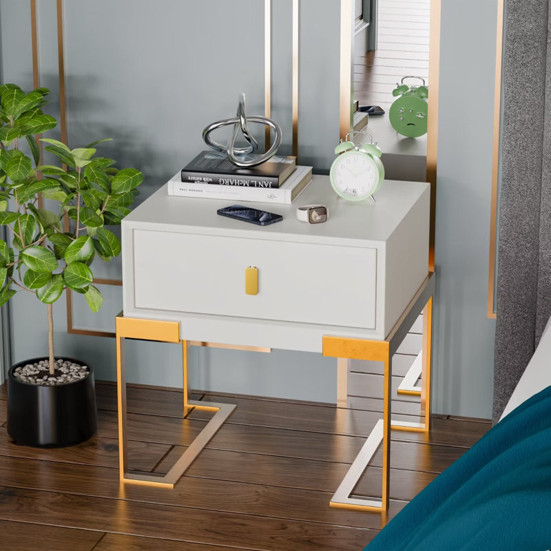 Himzo 19'' W Nightstand, White
