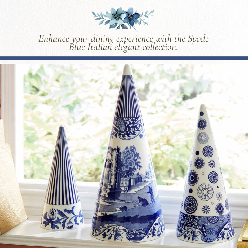 Spode Blue Italian Topiary 10"