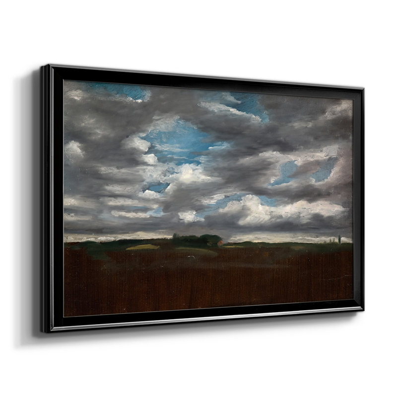 Étude de nuages - John Constable - Toile tendue avec châssis, c. 1821-1822, 22,5 x 30,5, Toile avec cadre, Noir