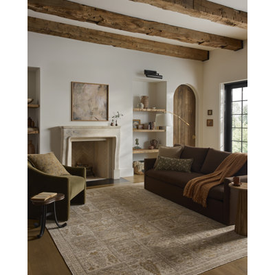 Tapis champignon / ocre Loloi Elora