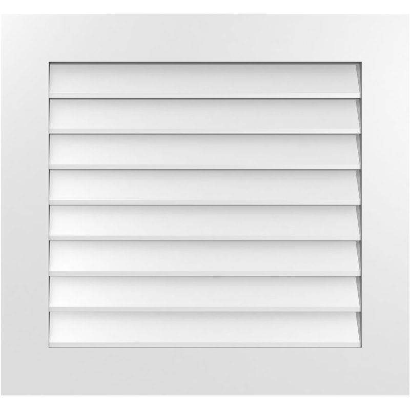 Vent à pignon rectangulaire en uréthane non-fonctionnel, H 28 po x l 30 po x P 1 po