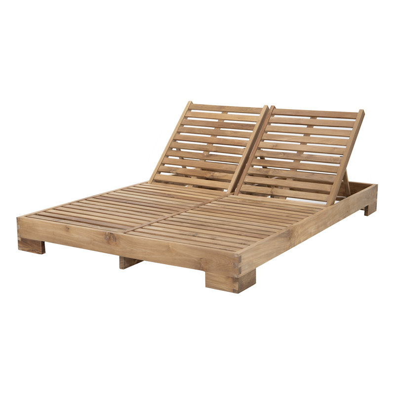 Pacific Double Chaise Lounger, White