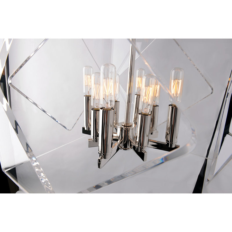 Travis 8 - Light Pendant, 26.5" H x 20" W x 20" D, Polished Nickel