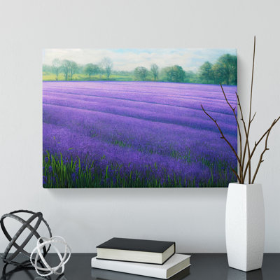 Radiant Bluebell Field - Wrapped Canvas
