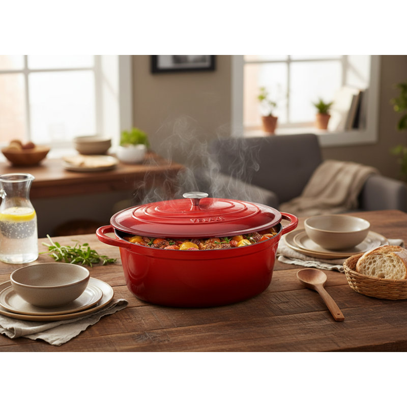 KYEUIN 7.5L Cast Iron Dutch Oven
