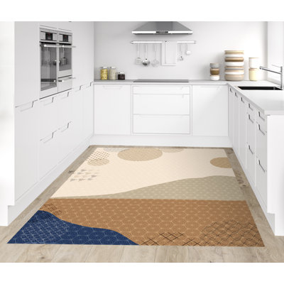 Demetricus Vinyl Machine Printed Area Rug
