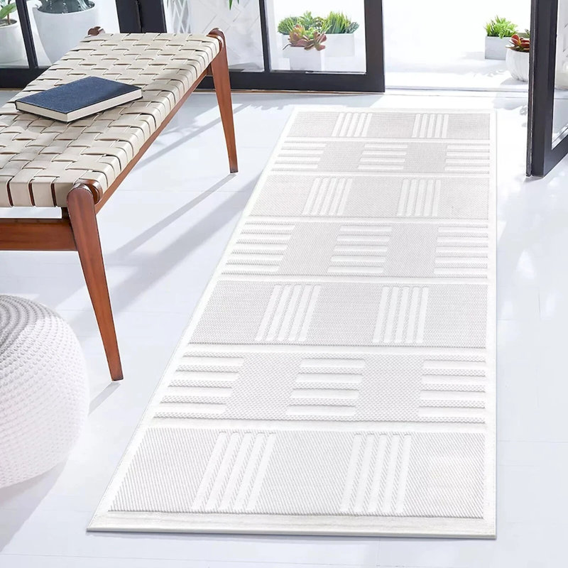 Modern Non-Slip Area Rugs – Cream – Living Room, Hallway Runner, Kitchen & Door Mat – Multiple Sizes, Rectangle 200 x 290cm