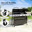 60,000 BTU 5-Burner Gas Grill and Griddle Combo with Side Burner