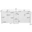 84" Double-Sink Bathroom Vanity, 2 Ceramic Sinks And A Quartz Countertop, With Adjustable Shelves And 3 Drawers, Large Storage Space, Silver Metal Handles And Soft Close Hinges Design-537700352