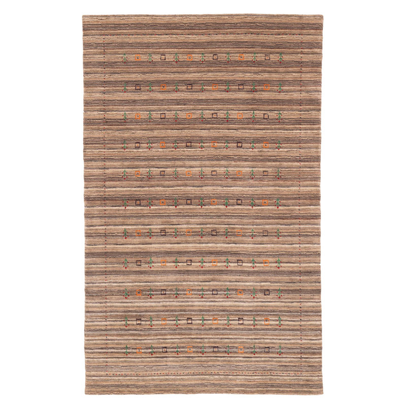 Kashkuli Gabbeh Taupe Rug 4'11" x 7'10"