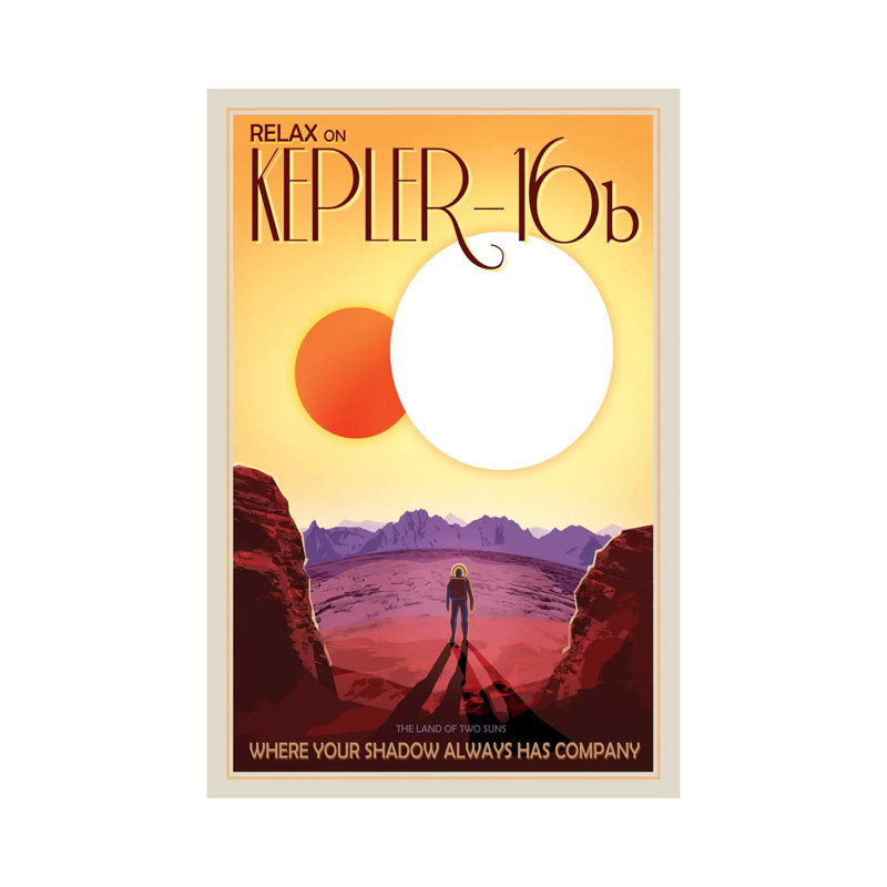 Kepler-16B by NASA - Print on Canvas, Wrapped Canvas, 152.5 cm H x 101.5 cm W x 3.175 cm D