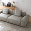 Causeuse-coussin modulable en cuir véritable gris
