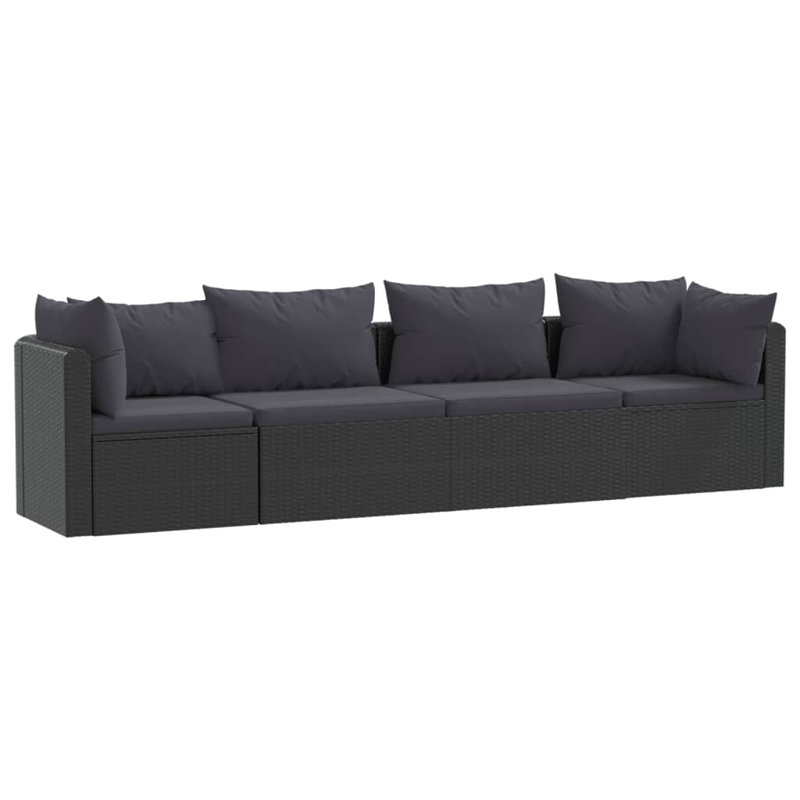 Sessa 110.2" Wide Rectangle Patio Sofa with Cushions