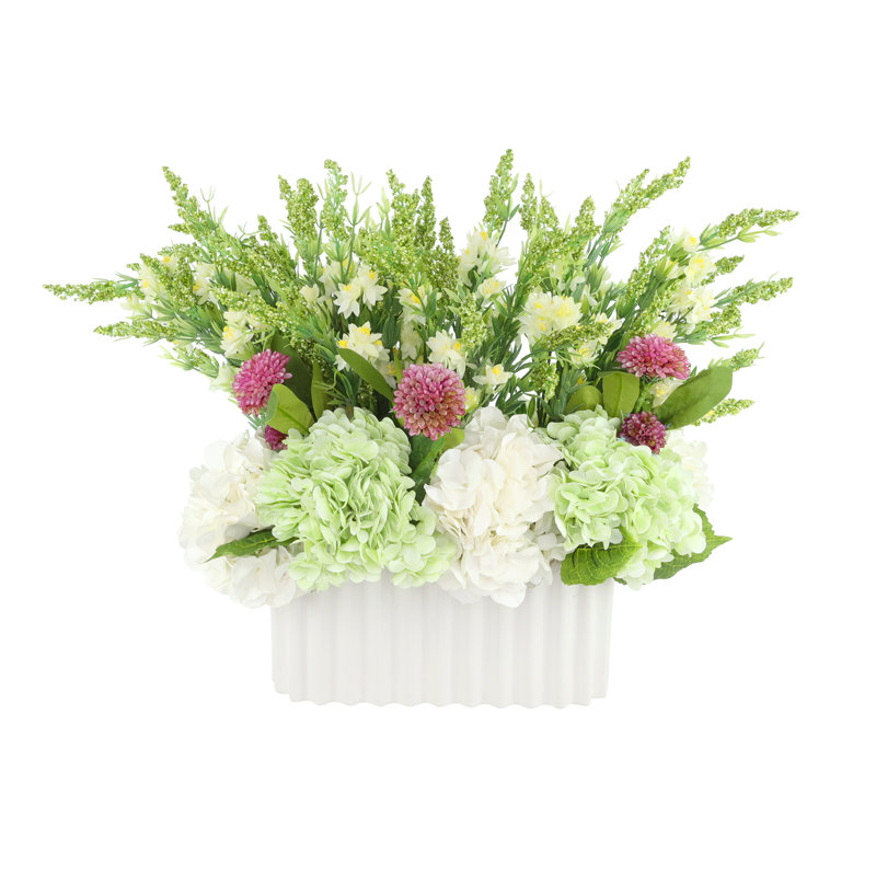 Centerpiece with Hydrangeas and Heather