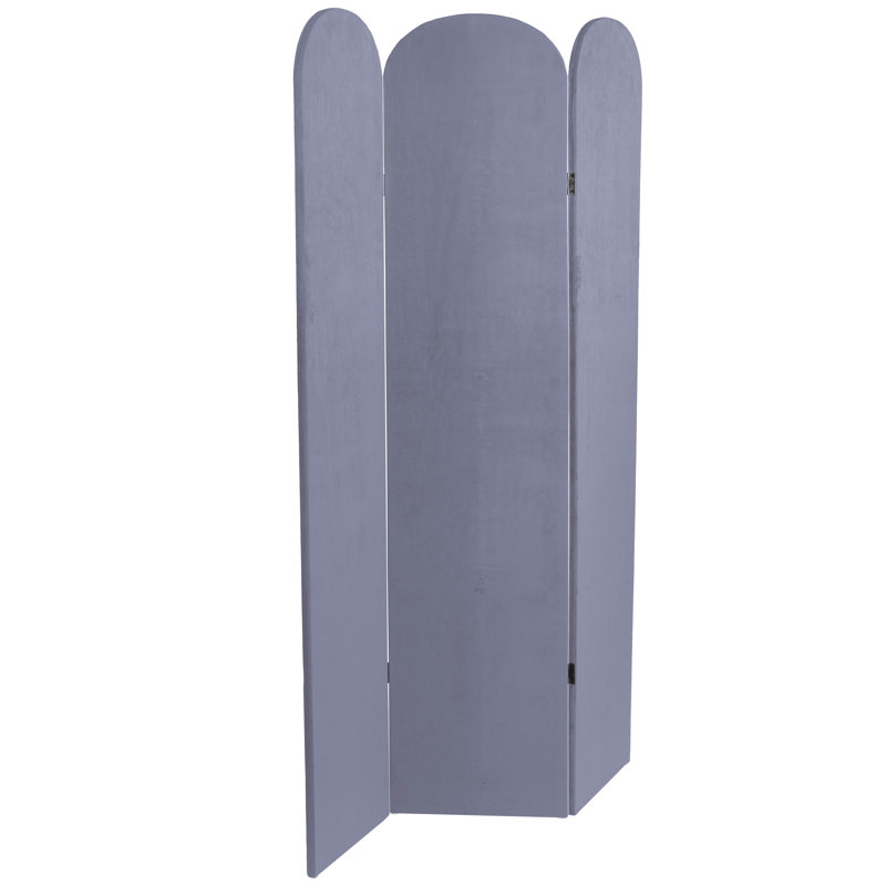Cloison pliante en velours 3 panneaux Wayt, Lilas