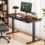 Bureau rectangulaire en bois massif noyer-130143775