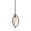 Suspension Albreda Stem Hung Mini présentée en fini granit foncé avec verre ambré dégradé de 11,4 cm de largeur x 16,5 cm de hauteur-828297513
