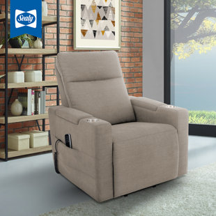 Sealy Posturepedic Logan Lift Assist Recliner with Adjustable Power Headrest and Active Lumbar Support 