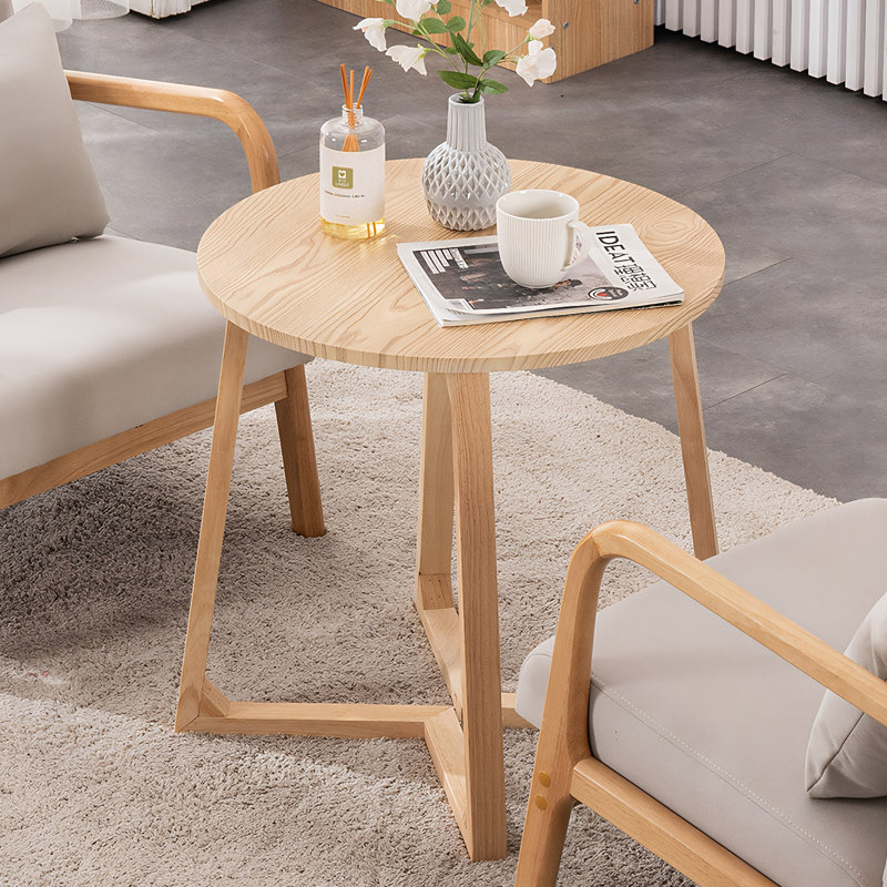 Table de bout ronde, table d'appoint, petite table basse pour le salon, table de chevet pour la chambre à coucher