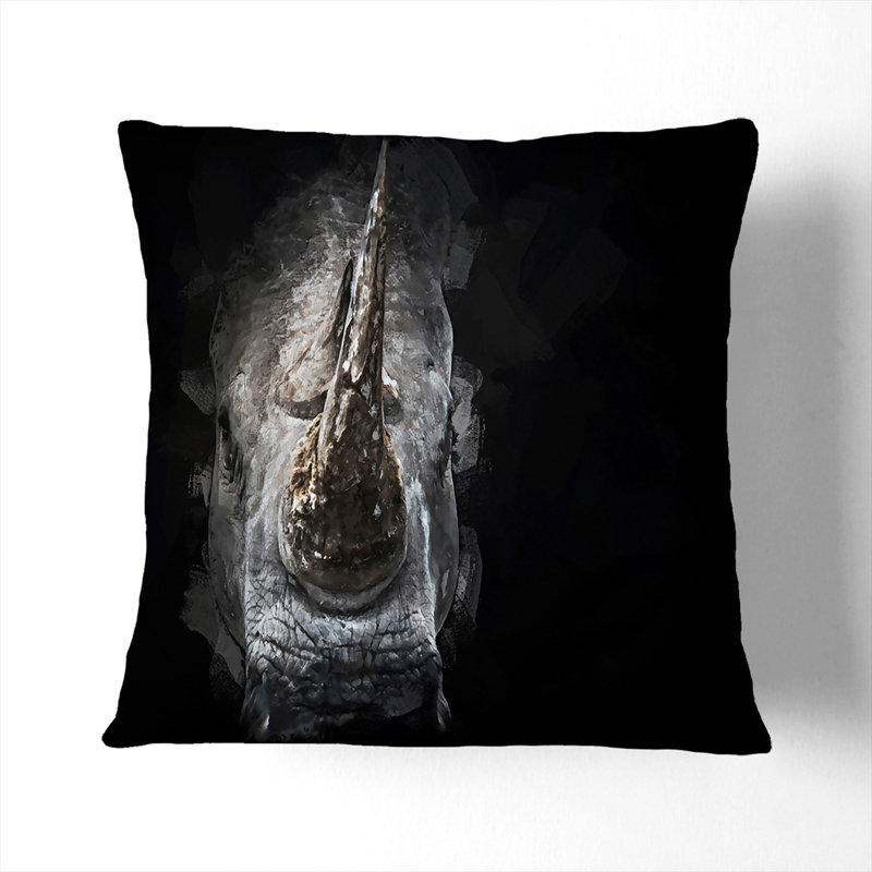 Square Throw Cushion, Black, 40cm H x 40cm W x 15cm D