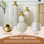 Vase de plancher en métal de style moderne, décoration de maison en forme de gouttelette, ensemble de 3 pièces de vase en métal blanc