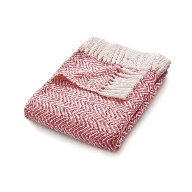 Declue Throw Blanket, Coral Pink