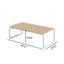 Table basse rectangulaire avec plateau à lattes et base en aluminium-132504865