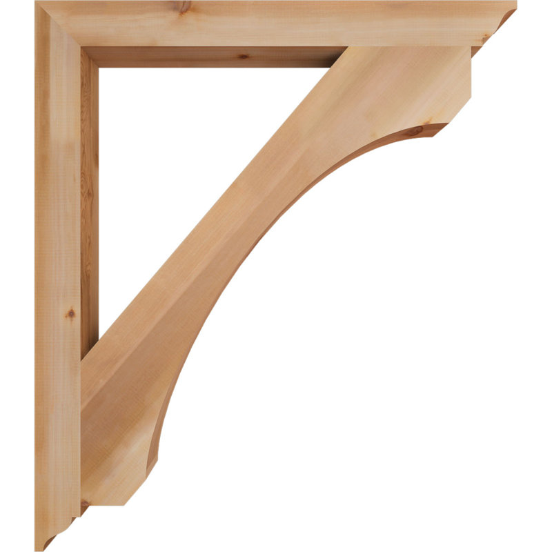 Support en bois rustique traditionnel BKTLEC01, Cèdre rouge de l'Ouest (lisse), H 48 po x l 3,5 po x P 42 po