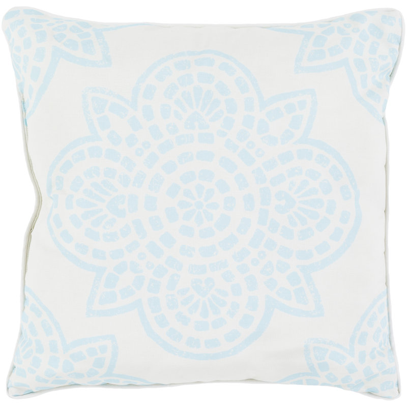 Ayjay Geometric Outdoor Throw Pillow, 16" H x 16" W, Teal
