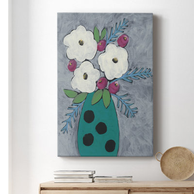 Floral Froli II - peinture sur toile tendue