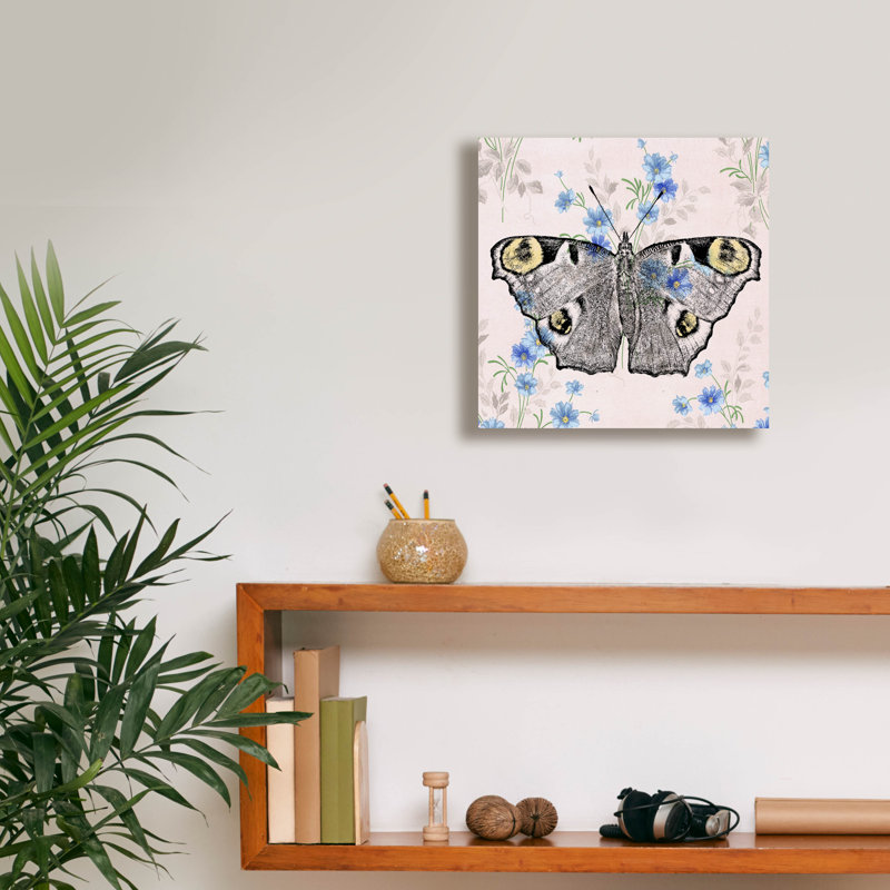 «Moth papier peint carré» par Dean Russo, art mural sur toile, H 12 po x l 12 po x P 0,75 po
