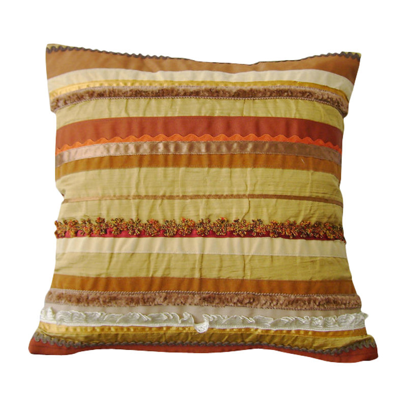 Lovell Striped Square Throw Cushion, Gold