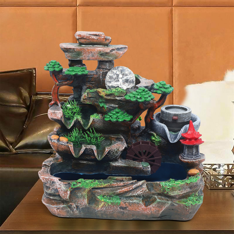Weather Resistant Waterfall Fountain with Light