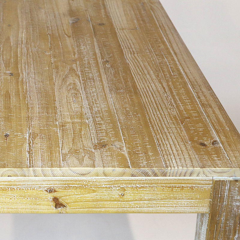 Montauk Pine Solid Wood Dining Table, Driftwood