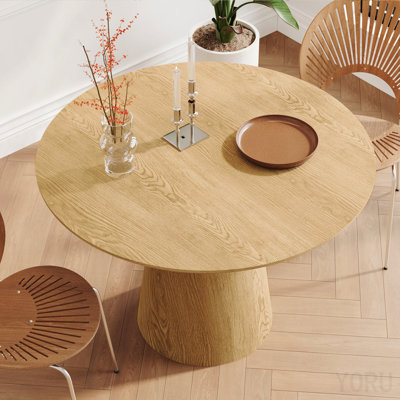 43 Inch Round Dining Table Modern Minimalist Mdf