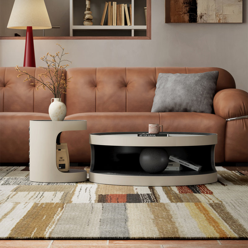 Ensemble de tables basses rondes en marbre italien