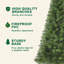 Arbre de Noël artificiel non éclairé 6 pi avec 490 pointes, branches pleines en PVC, arbre de vacances vert classique avec support en plastique à 4 pieds pour la décoration intérieure