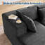 Canapé modulaire en forme de L Boneless, canapé en chenille à assise profonde pour salon-1887591400
