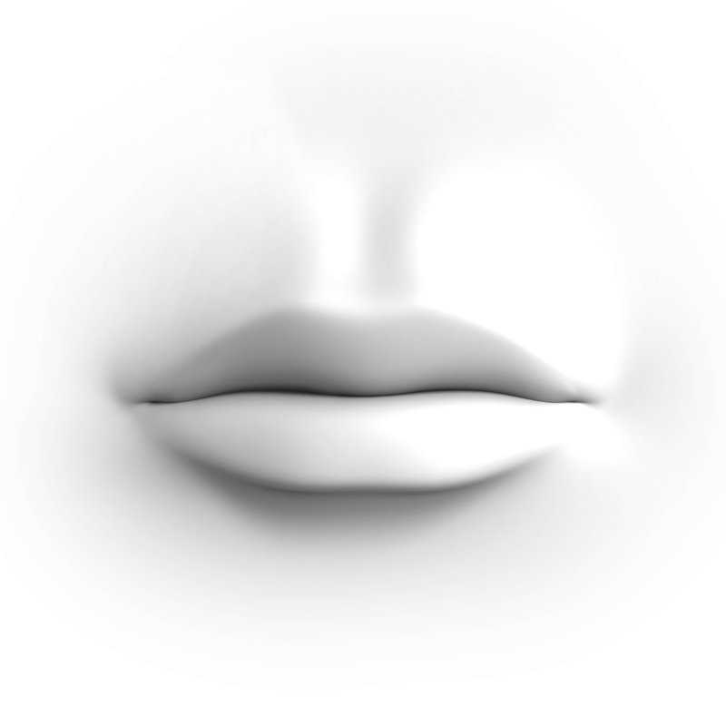 Humain, bouche - impression sur toile tendue, H 36 po x l 36 po