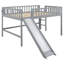 Lit mezzanine double pleine grandeur avec échelle et glissade-1461494288